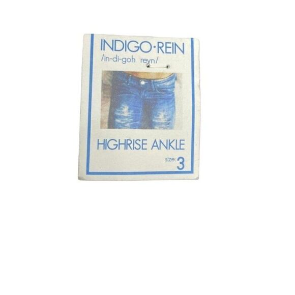 Indigo Rein Ripped Distressed Skinny Jean Jeggings Women's 25‎ Black Stretch NEW - Picture 8 of 12